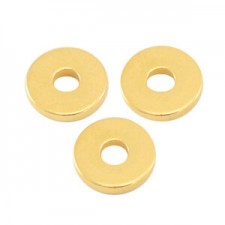 DQ metal disc bead 6x1mm Gold